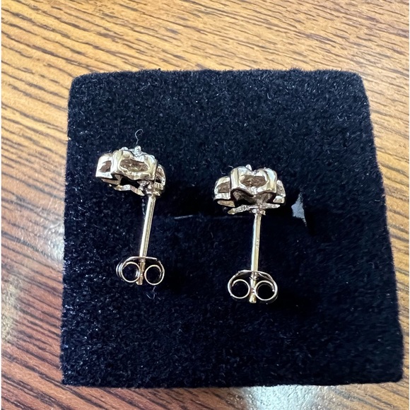 Diamond and Peridot earrings - Picture 2 of 4